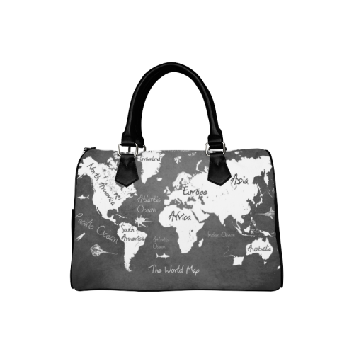 world map 2 Boston Handbag (Model 1621)