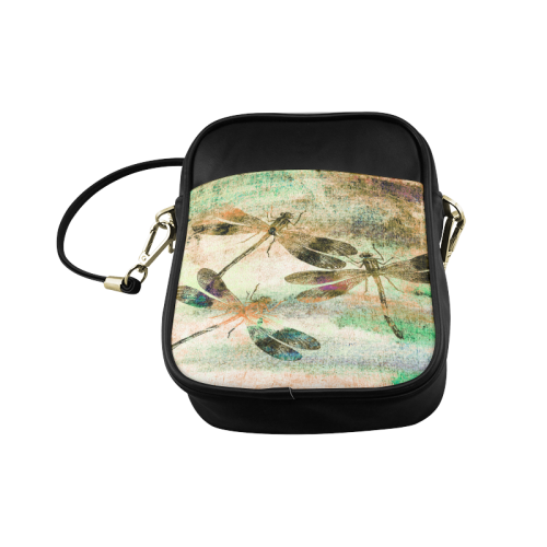 Mauritius Vintage Dragonflies QR Sling Bag (Model 1627)