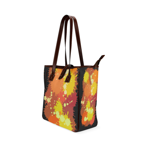 Summer Orange Yellow Splash Painting Classic Tote Bag (Model 1644)