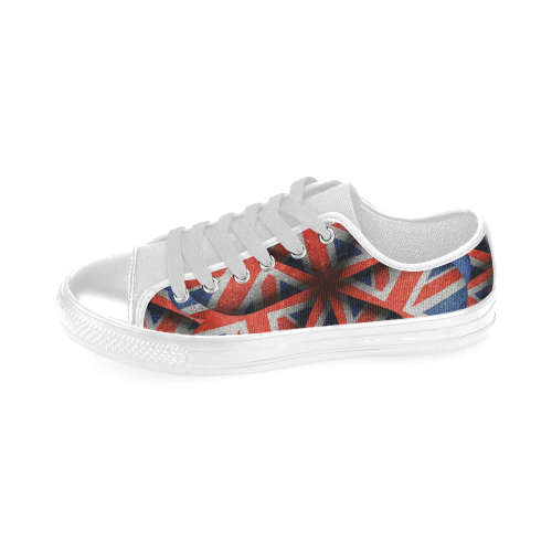 England Flag Patterned Men's Classic Canvas Shoes (Model 018)