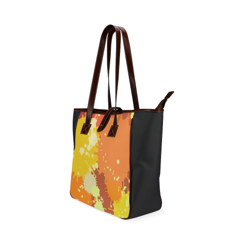 Summer Orange Yellow Splash Painting Classic Tote Bag (Model 1644)