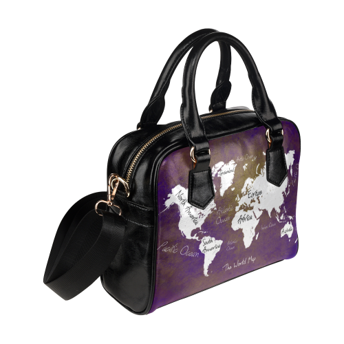 world map 1 Shoulder Handbag (Model 1634)