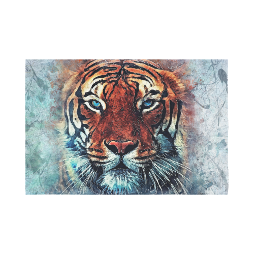 tiger Cotton Linen Wall Tapestry 90"x 60"