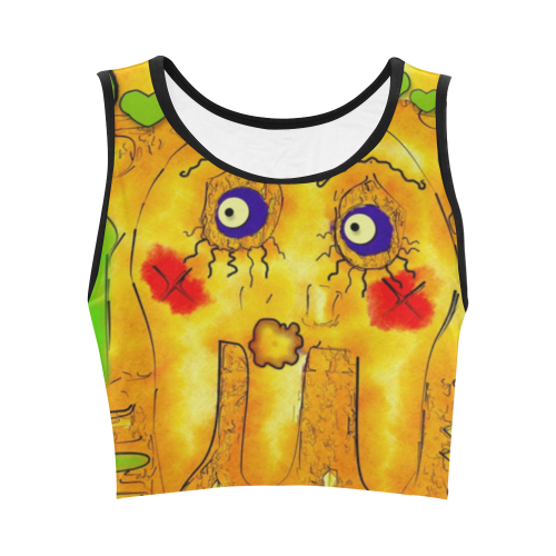 Mister Jellyfish the octopus with friend Women's Crop Top (Model T42)