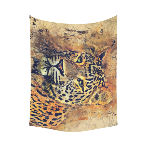 gepard Cotton Linen Wall Tapestry 80"x 60"
