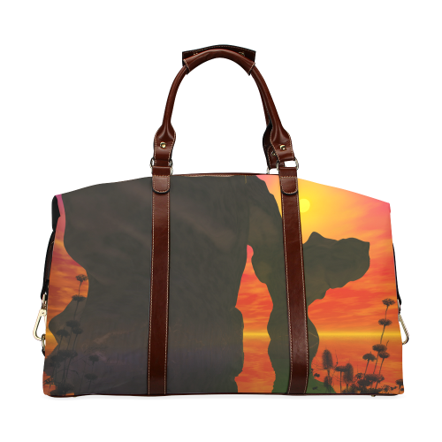 Wonderful sunset over the sea Classic Travel Bag (Model 1643)