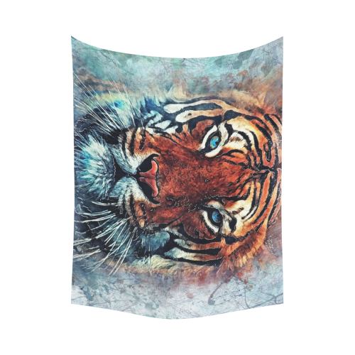 tiger Cotton Linen Wall Tapestry 80"x 60"