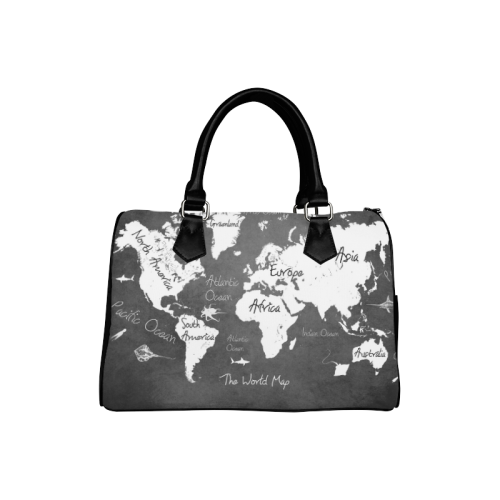 world map 2 Boston Handbag (Model 1621)