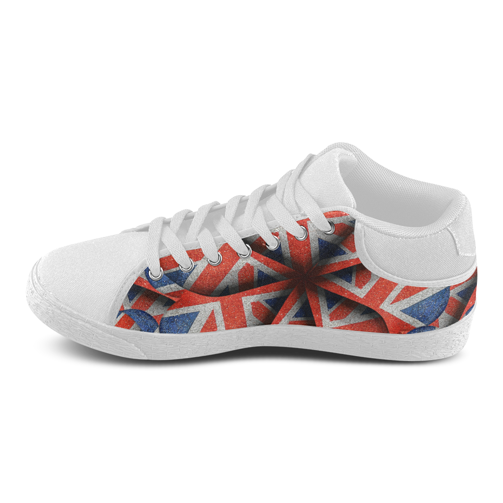 England Flag Patterned Men's Chukka Canvas Shoes (Model 003) ID D456896