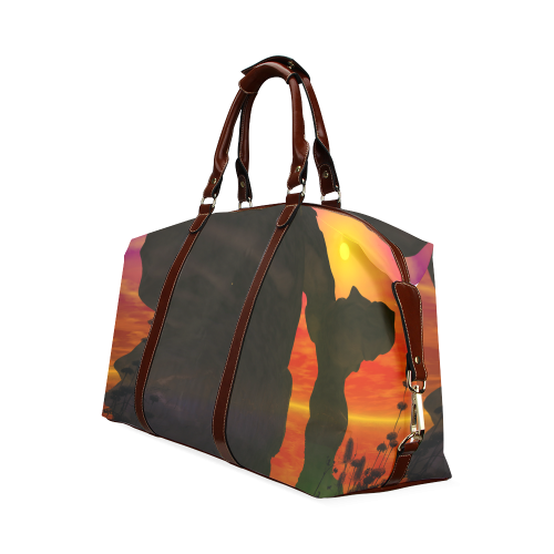 Wonderful sunset over the sea Classic Travel Bag (Model 1643)