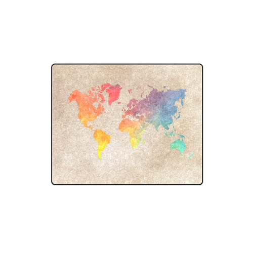 world map Blanket 40"x50"