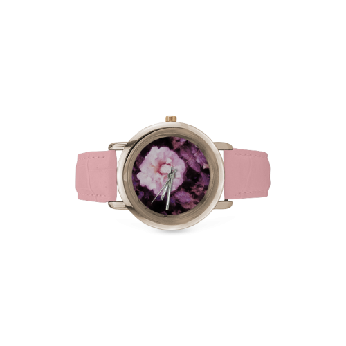 Eden Rose Women's Rose Gold Leather Strap Watch(Model 201)