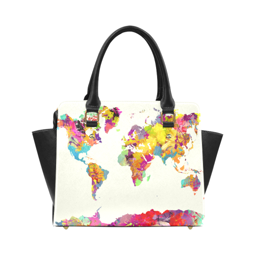 world map 9 Classic Shoulder Handbag (Model 1653)