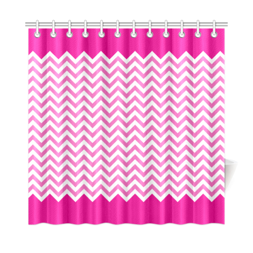 HIPSTER zigzag chevron pattern white Shower Curtain 72"x72"