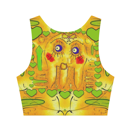 Mister Jellyfish the octopus with friend Women's Crop Top (Model T42)