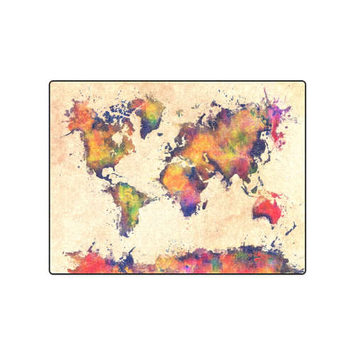 world map Blanket 50"x60"