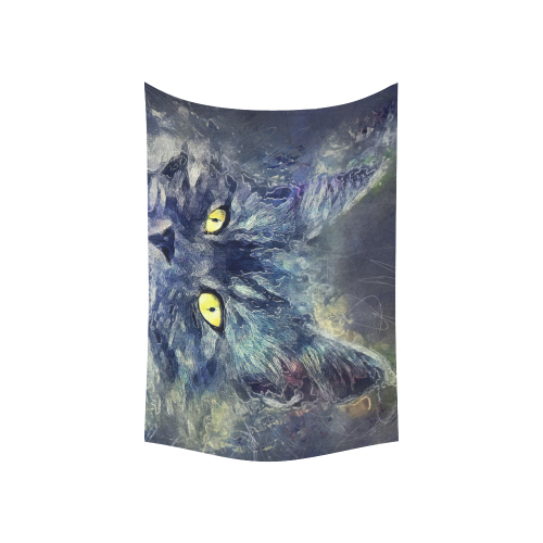 cat Cotton Linen Wall Tapestry 60"x 40"