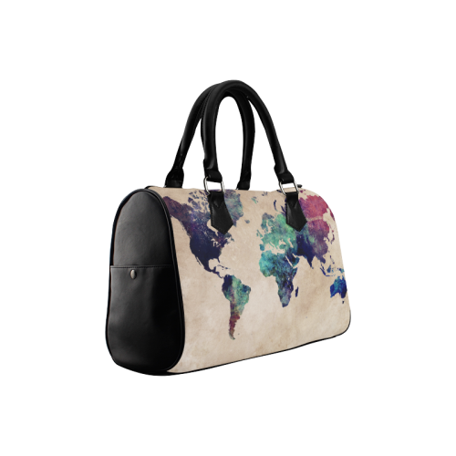 world map 5 Boston Handbag (Model 1621)