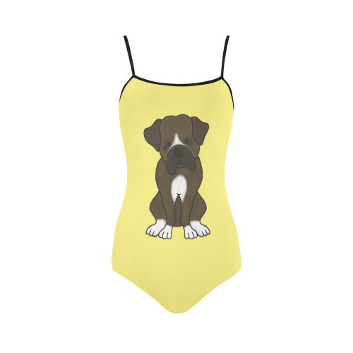 Boxer Puppy Dog Strap Swimsuit ( Model S05)