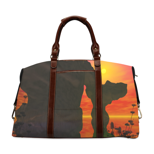 Wonderful sunset over the sea Classic Travel Bag (Model 1643)