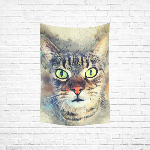 cat Cotton Linen Wall Tapestry 40"x 60"