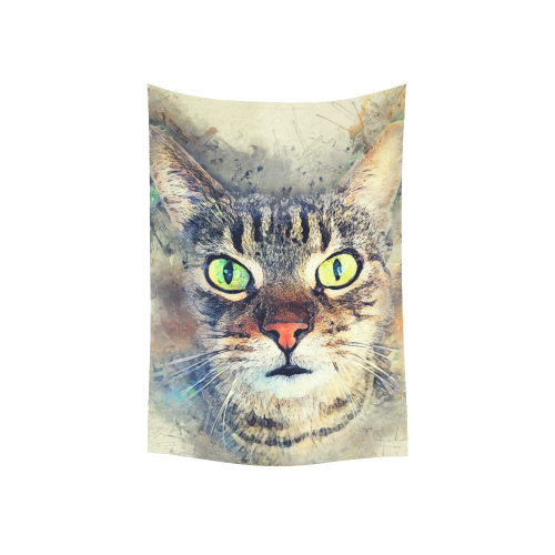 cat Cotton Linen Wall Tapestry 40"x 60"