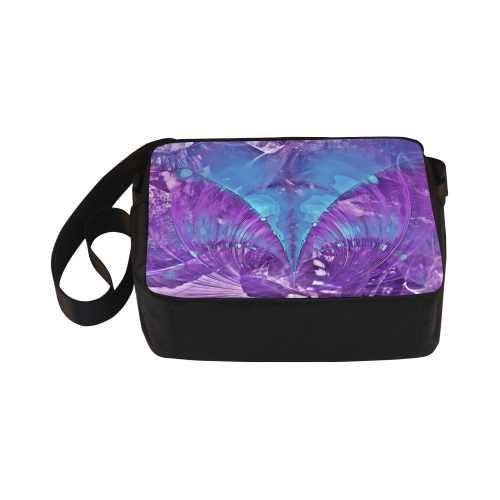 Abstract Fractal Painting - blue magenta pink Classic Cross-body Nylon Bags (Model 1632)