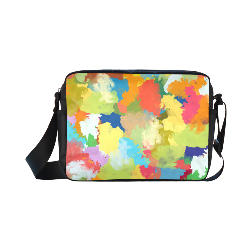 Summer Color Colorful Splash Design Classic Cross-body Nylon Bags (Model 1632)