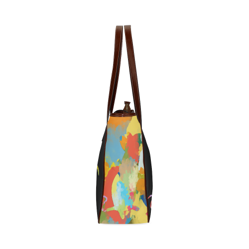 Mouse Shape Colorful Splash Design Classic Tote Bag (Model 1644)