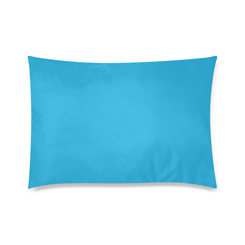 Solid Cyan Custom Zippered Pillow Case 20"x30"(Twin Sides) ID D466954