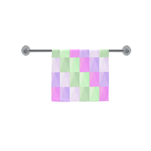 Pastel Purple Green Squares Custom Towel 16"x28"