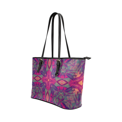 mandala Leather Tote Bag/Large (Model 1651)