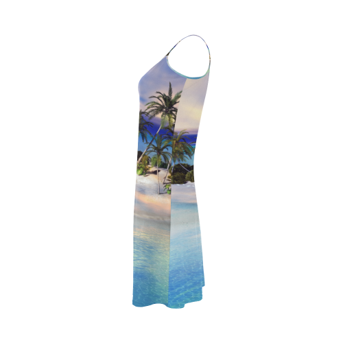 Wonderful view over the sea in the sunset Alcestis Slip Dress (Model D05)