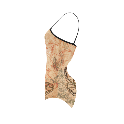 Wonderful butterflies Strap Swimsuit ( Model S05)