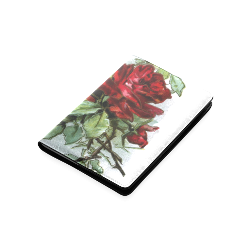 Vintage Roses Red White Floral Custom NoteBook A5