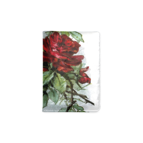 Vintage Roses Red White Floral Custom NoteBook A5
