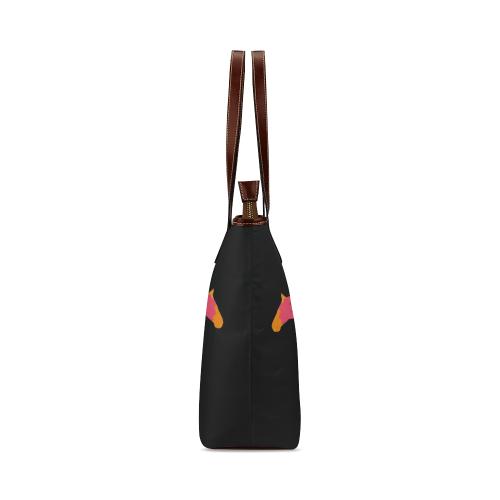 Horse  Shape Galloping out of Colorful Splash Shoulder Tote Bag (Model 1646)