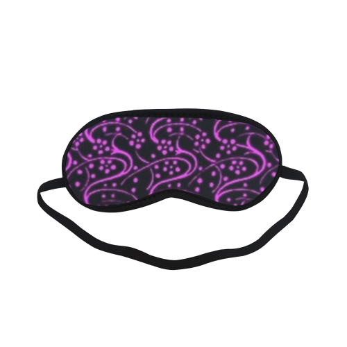 Vintage Floral Purple Amethyst Black Sleeping Mask