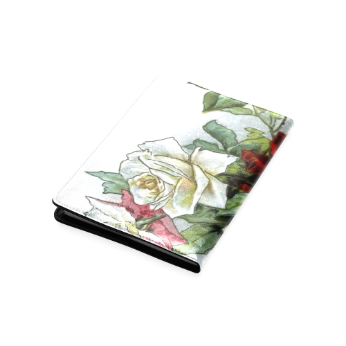 Vintage Roses Red White Floral Custom NoteBook A5