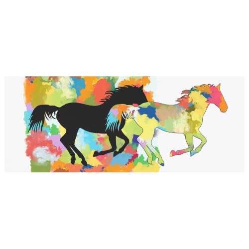 Horse  Shape Galloping out of Colorful Splash White Mug(11OZ)