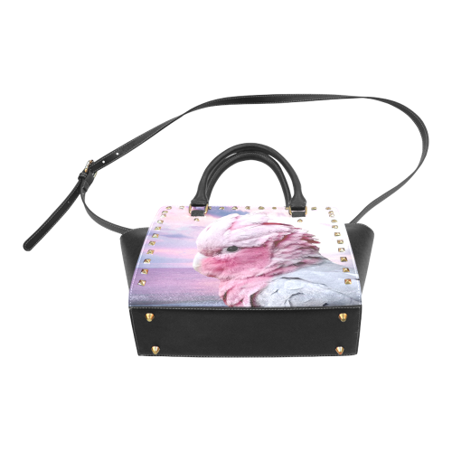 Galah Cockatoo Rivet Shoulder Handbag (Model 1645)
