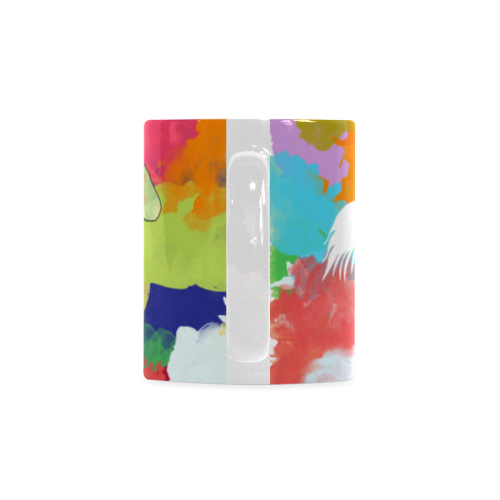 Horse Galloping out of Colorful Splash White Mug(11OZ)