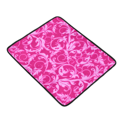 Vintage Swirls Hot Pink Beach Mat 78"x 60"