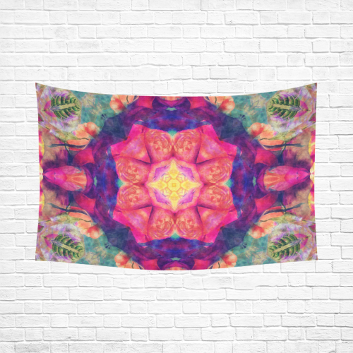 mandala Cotton Linen Wall Tapestry 90"x 60"