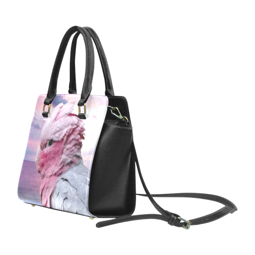 Galah Cockatoo Rivet Shoulder Handbag (Model 1645)