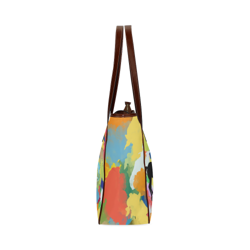 Horse Galloping out of Colorful Splash Classic Tote Bag (Model 1644)