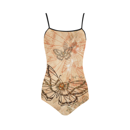 Wonderful butterflies Strap Swimsuit ( Model S05)