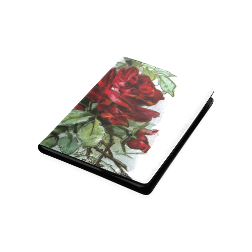 Vintage Roses Red White Floral Custom NoteBook B5