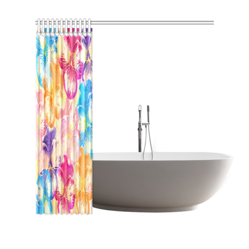 Pansy flowers Shower Curtain 69"x70"