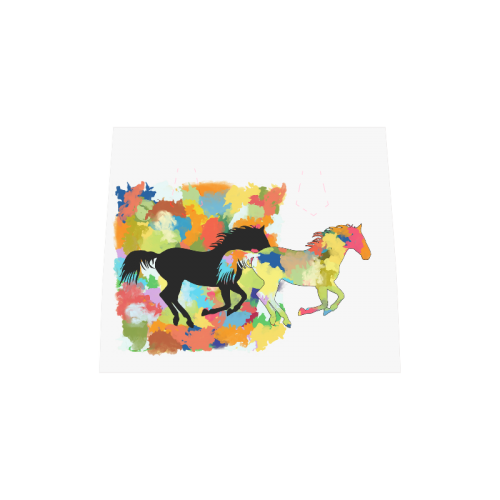 Horse  Shape Galloping out of Colorful Splash Boston Handbag (Model 1621)